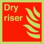 Glow in the dark dry riser safety sign