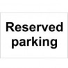 Reserved Parking Sign