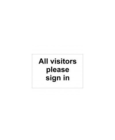 All Visitors Please Sign In...
