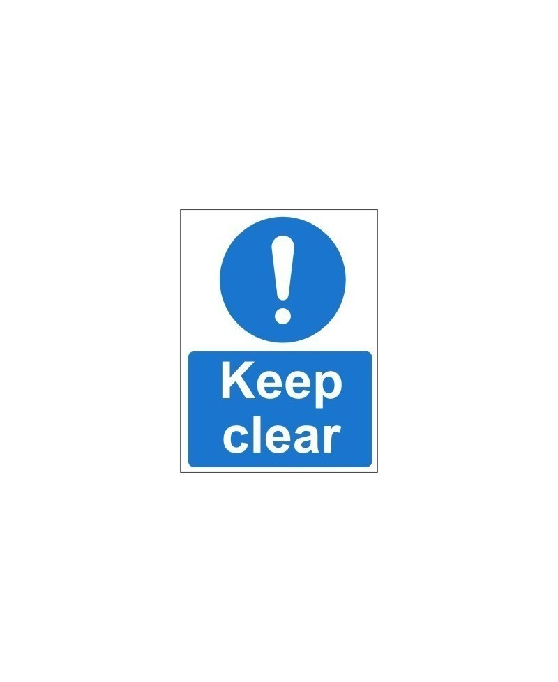 Keep Clear Non Slip Floor Sign - Self Adhesive Vinyl