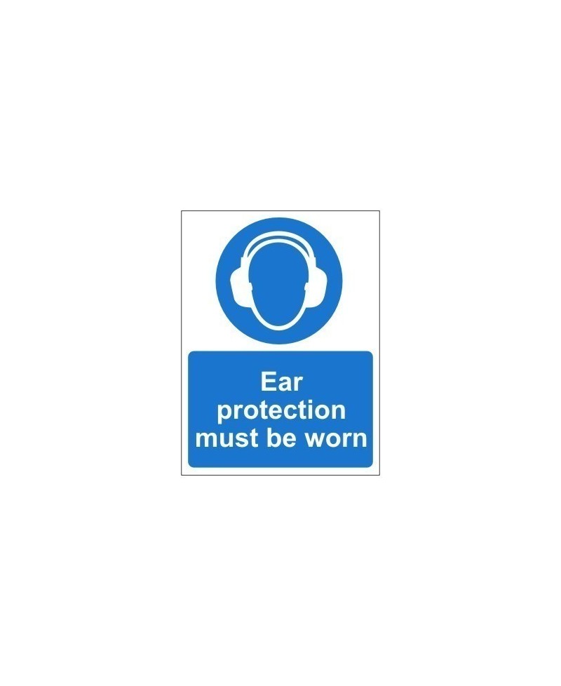 Ear Protection Must Be Worn Non Slip Floor Sign - Self Adhesive Vinyl