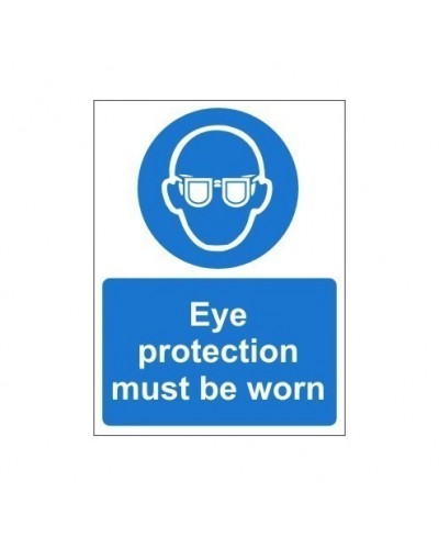 Eye Protection Must Be Worn Non Sip Floor Sign - Self Adhesive Vinyl