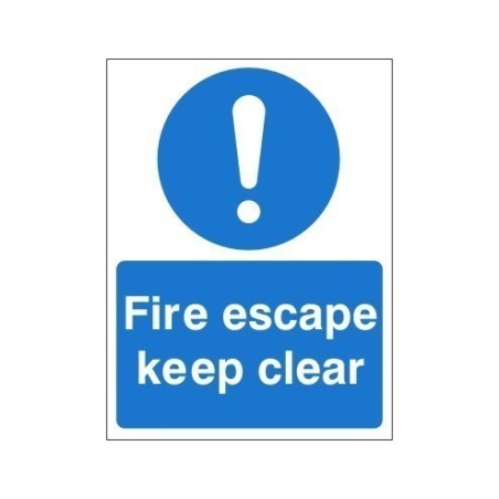 Fire Escape Keep Clear Non Slip Floor Sign