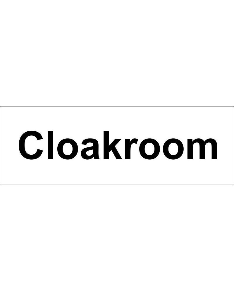 Cloakroom Sign 300 x 100mm