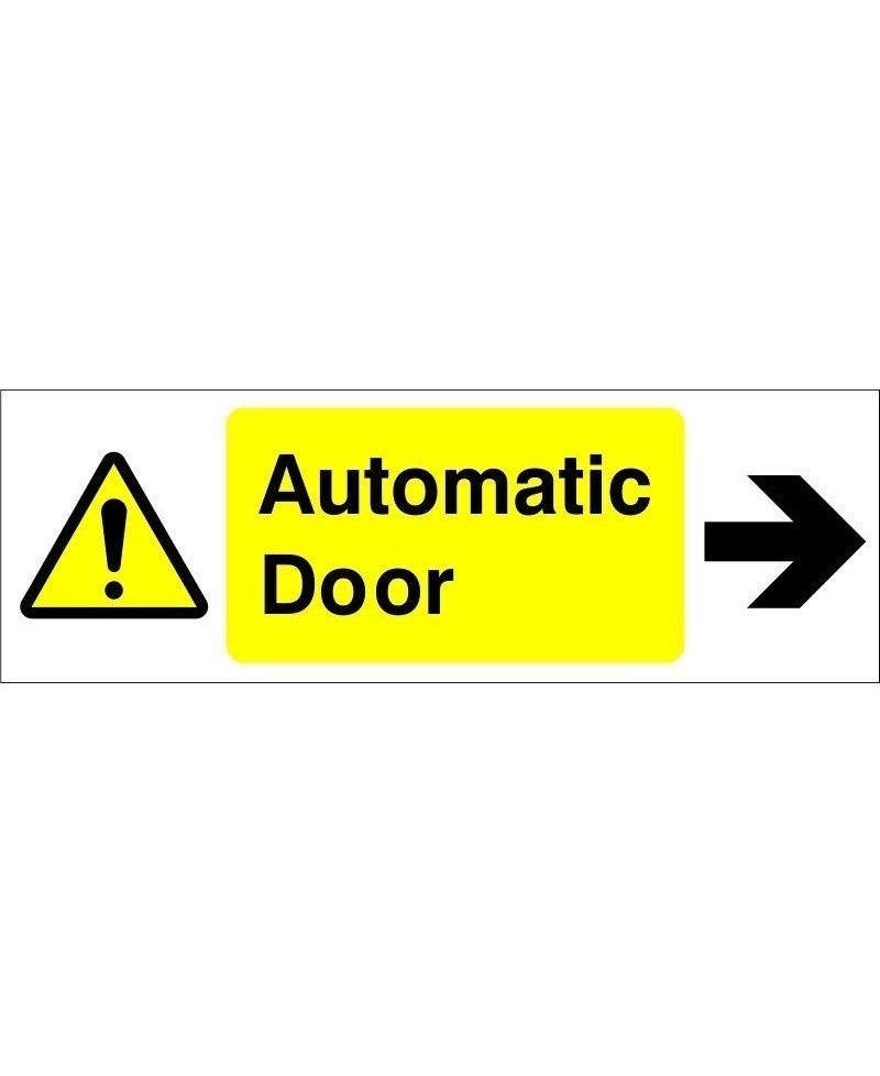 Automatic Door Arrow Right Sign 300 x 100mm