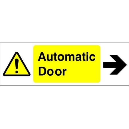 Automatic Door Arrow Right Sign