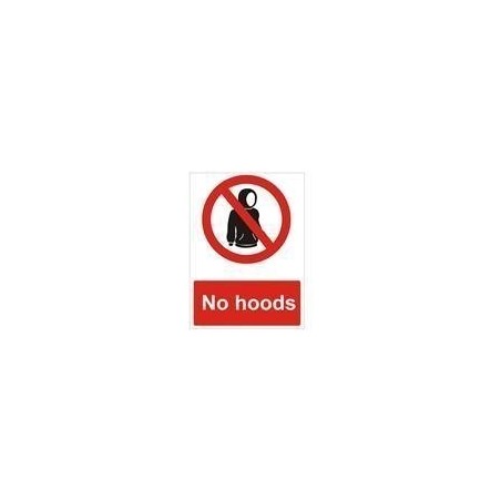 No Hoods Sign