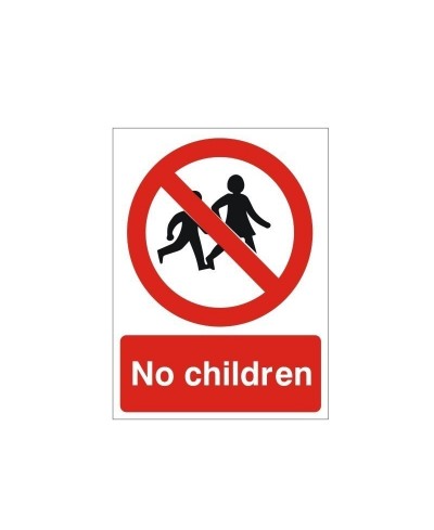 No Children Sign 150mm x 200mm