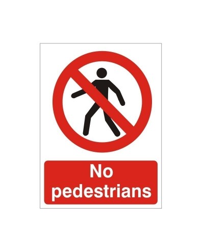 No Pedestrians Sign 150mm x...