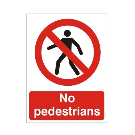 No Pedestrians Sign