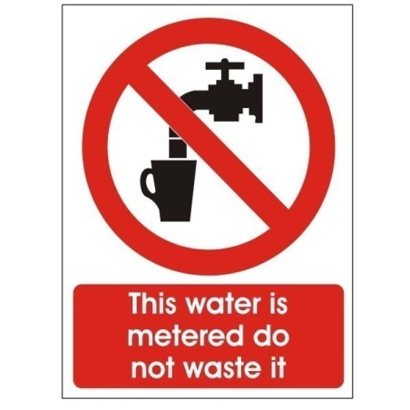 This Water Is Metered Do Not Waste It Sign