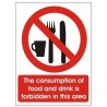 The Consumption Of Food And Drink Is Forbidden In This Area Sign