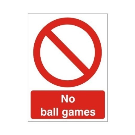 No Ball Games Sign