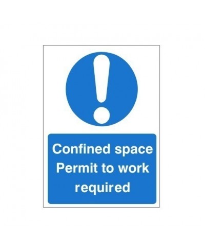 Confined Space Permit To Work Required Sign 150mm x 200mm