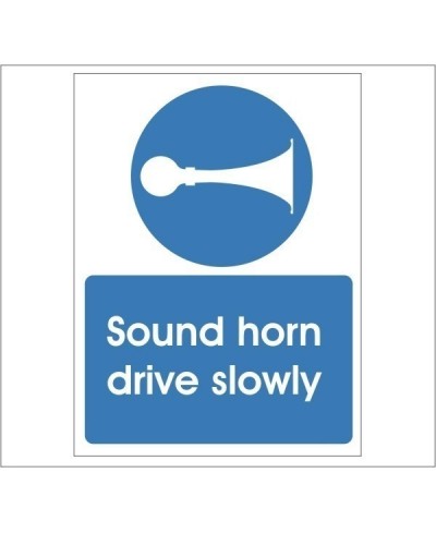 Sound Horn Drive Slowly Sign