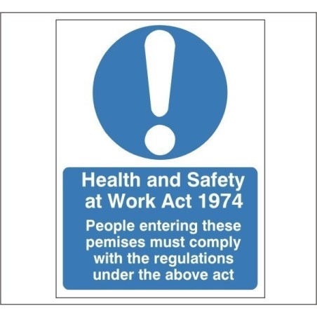 Health And Safety At Work Act 1974 Sign