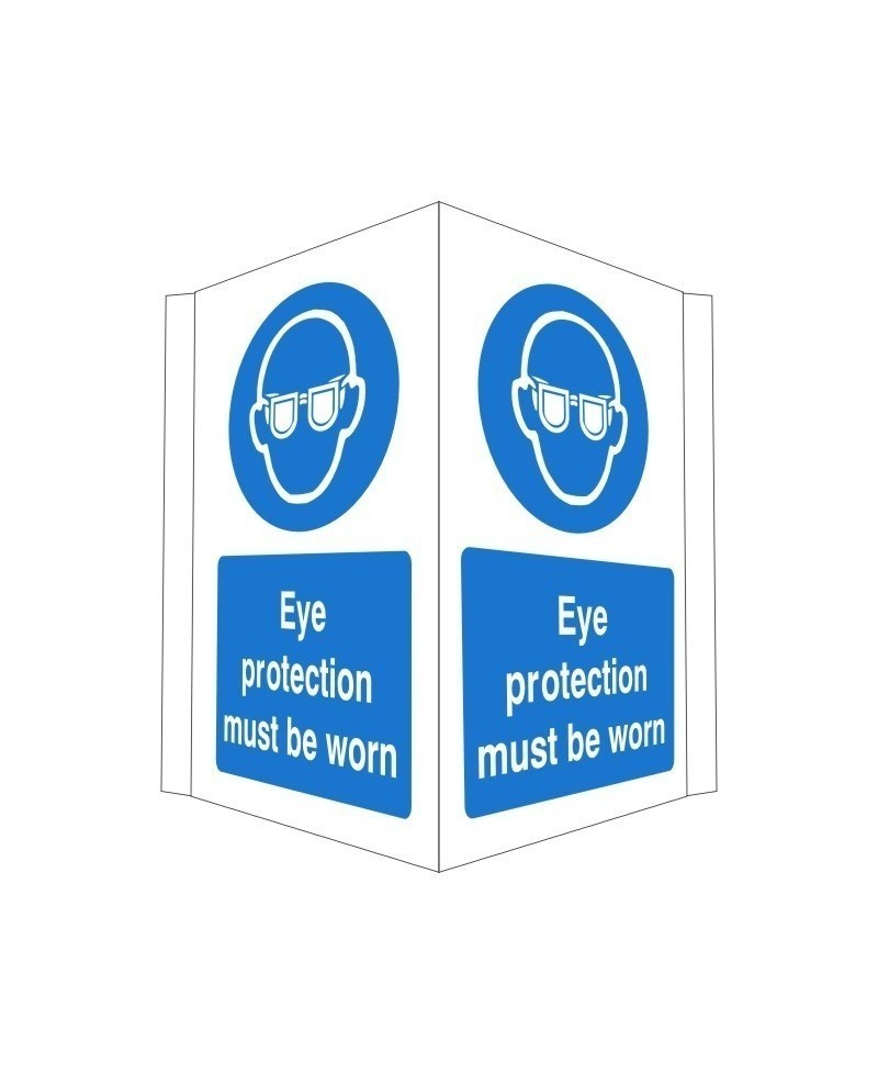  Eye Protection Must Be Worn Projecting Sign 