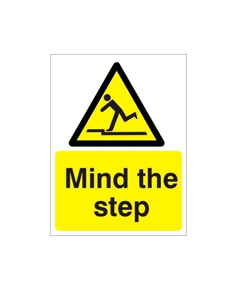 Mind The Step Non Slip Floor Sign - Self Adhesive Vinyl