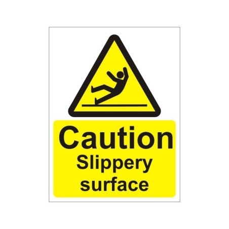 Caution Slippery Surface Non Slip Floor Sign