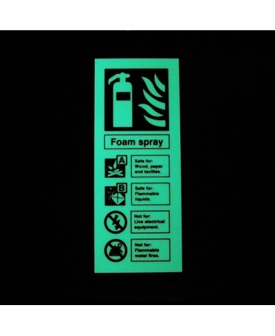 Glow in the Dark Foam Spray Fire Extinguisher Sign