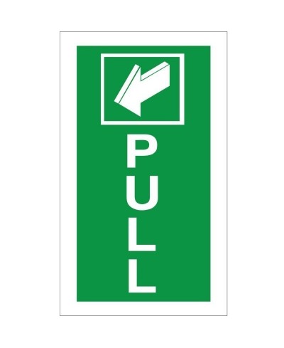 Pull Instruction Sign - 100mm x 200mm