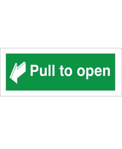 Pull To Open Instruction Sign - 300mm x 100mm