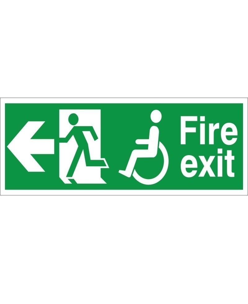 Refuge Fire Exit Left Sign