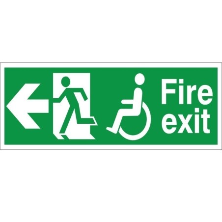 Refuge Fire Exit Left Sign