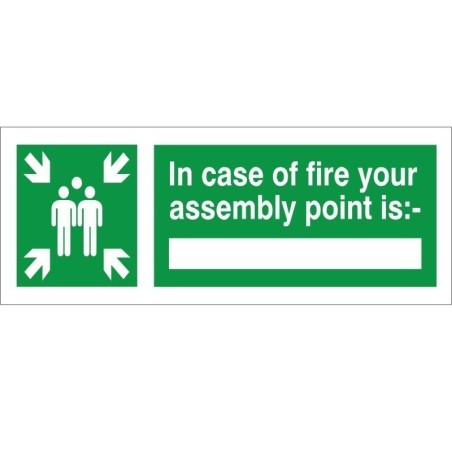 In Case Of Fire Your Assembly Point Is Sign | Rainbow Safety