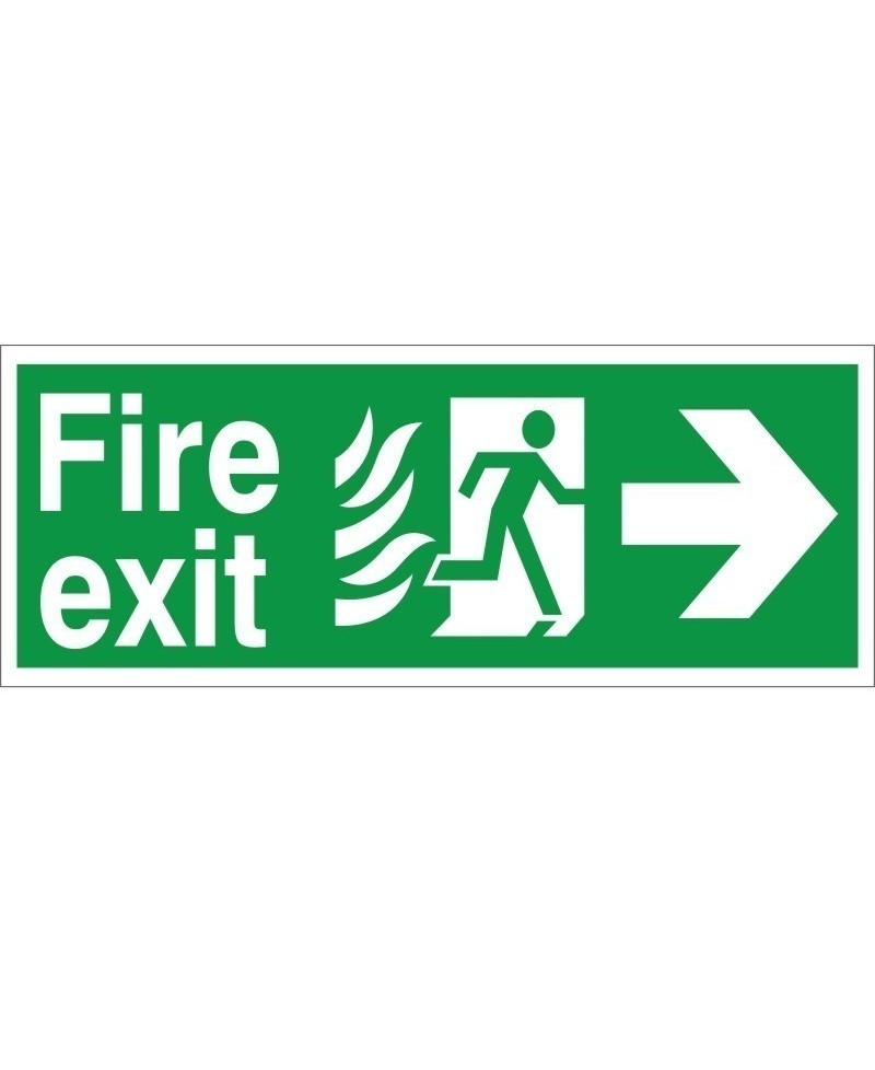 Hospital Compliant Fire Exit Right Sign