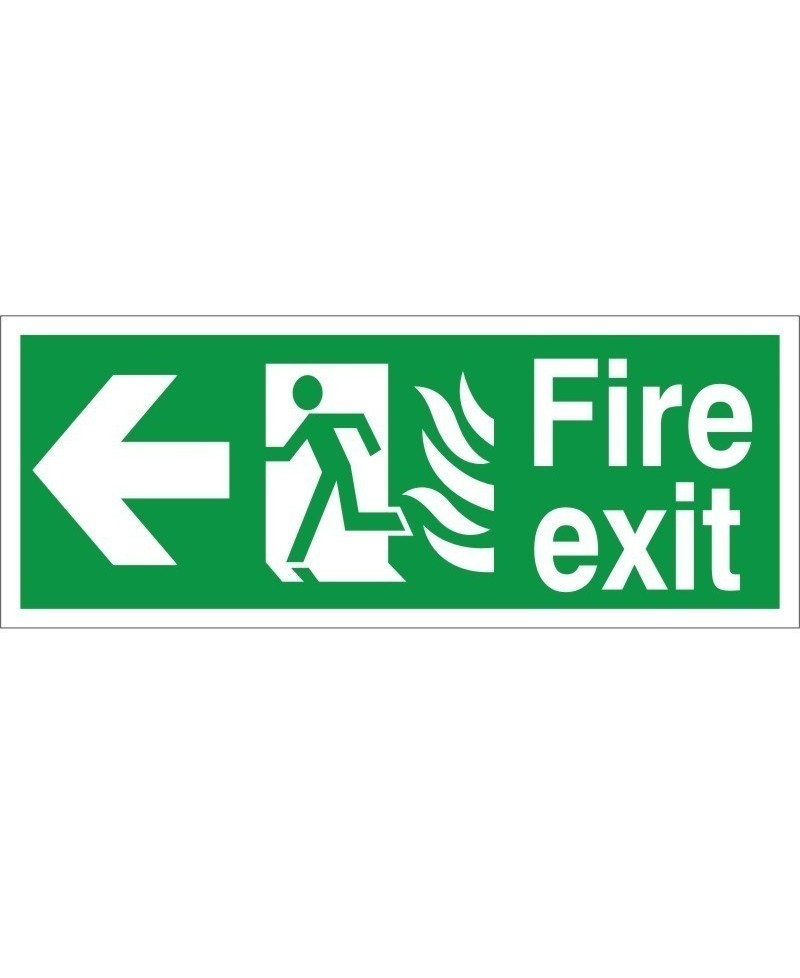 Hospital Compliant Fire Exit Left Sign