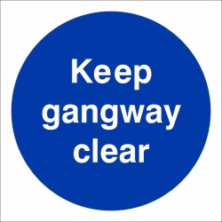 Keep Gangway Clear Door Sign