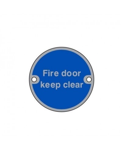 Fire Door Keep Clear Aluminum Sign