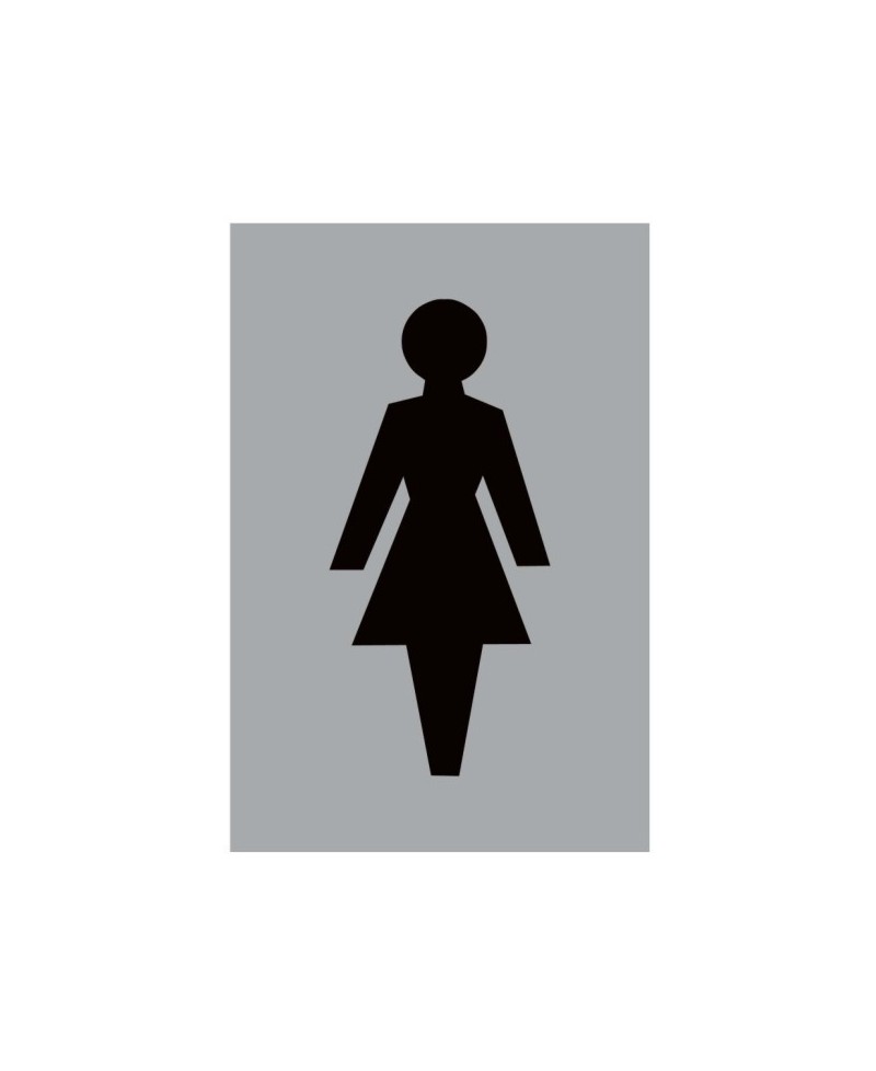 Aluminium Female Toilet Sign 100mm x 150mm
