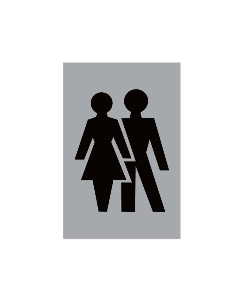 Aluminium Unisex Toilet Sign