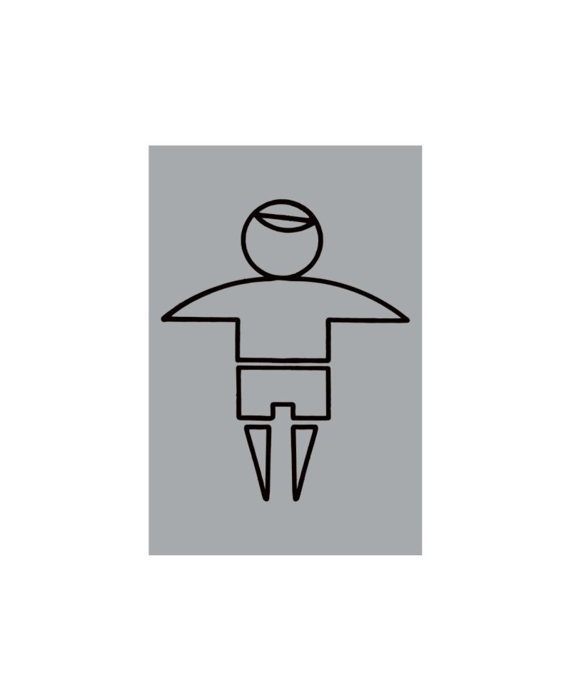 Aluminium Boys Toilet Sign