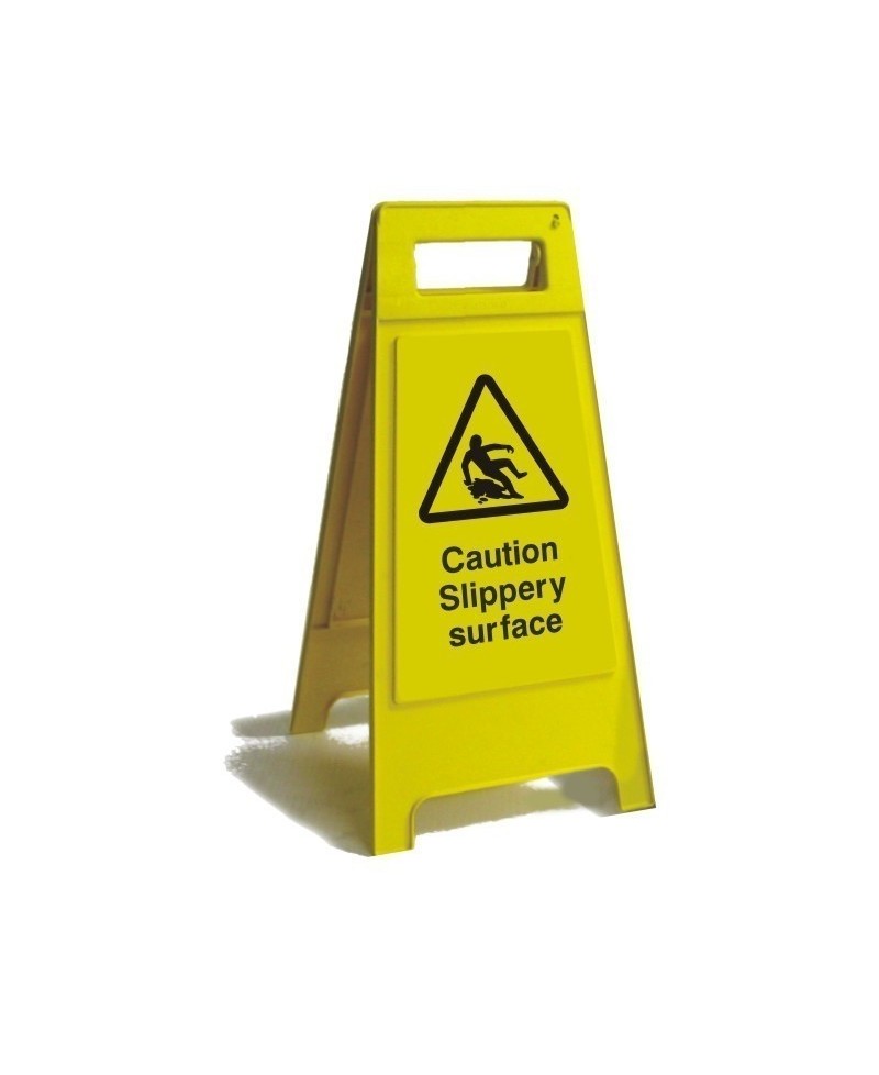 Caution Slippery Surface Free Standing Sign 600mm