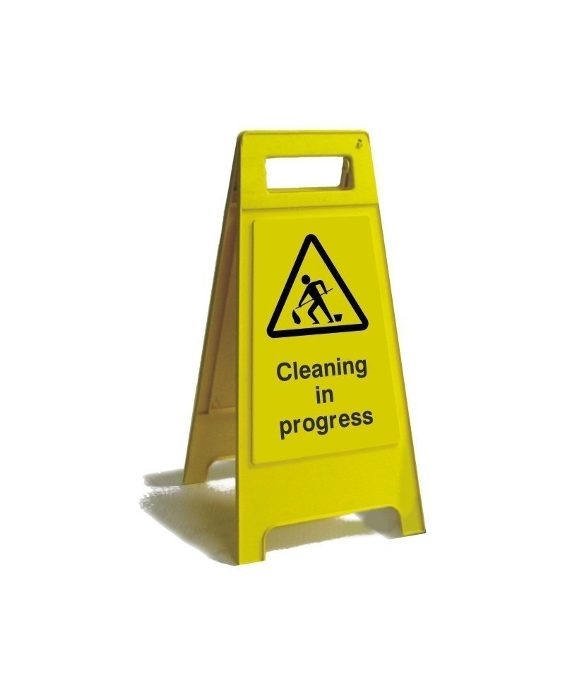 Cleaning In Progress Free Standing Sign 600mm