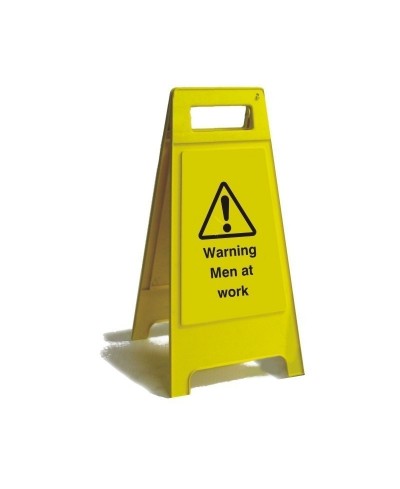 Warning Men At Work Free Standing Sign 600mm