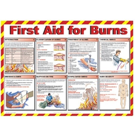 First Aid For Burns Poster