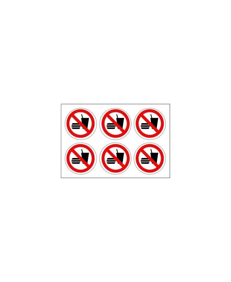 No Food And Drink Labels Pack of 24