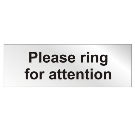 Prestige Please Ring For Attention Sign