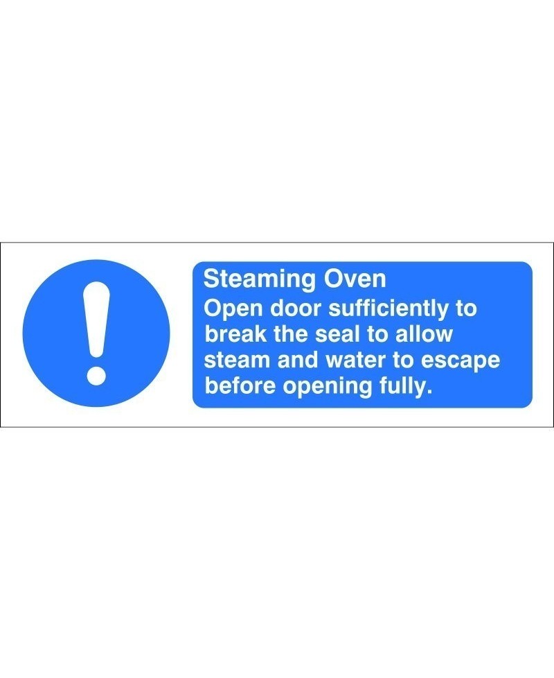 Steaming Oven Hygiene Sign - 300mm x 100mm