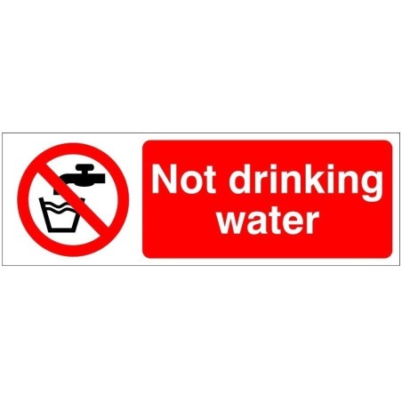 Not Drinking Water Hygeine Sign - 300mm x 100mm