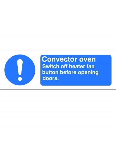 Convector Oven Hygiene Sign