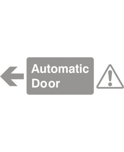Glass Safety Automatic Door Arrow Left Sign 100mm x 100mm