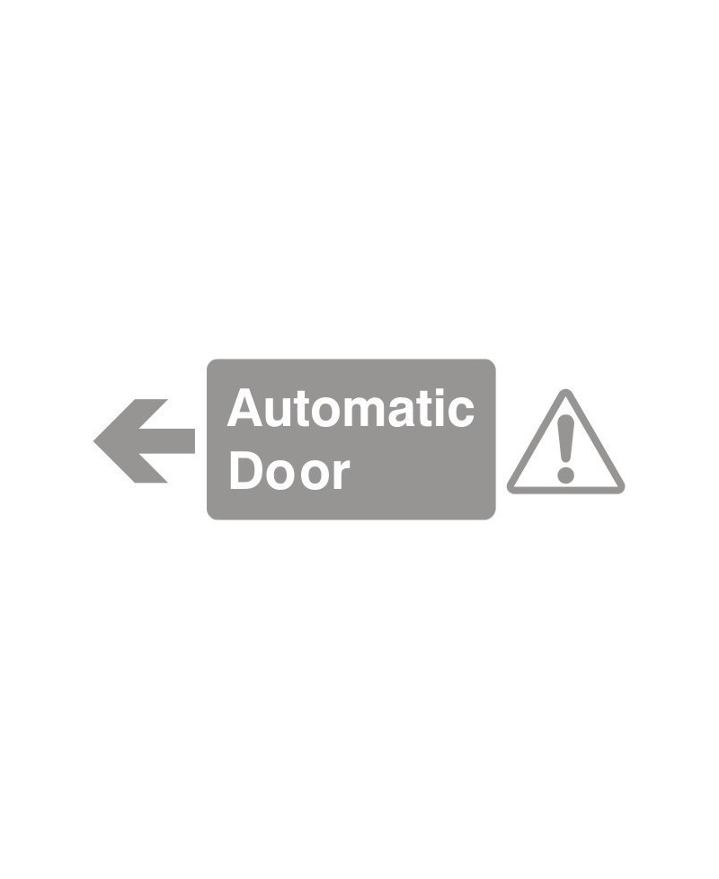 Glass Safety Automatic Door Arrow Left Sign 100mm x 100mm