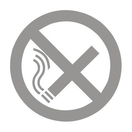 Glass Safety No Smoking Sign 100mm x 100mm