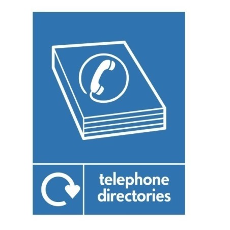 Telephone Directories Recycling Sign | Rainbow Safety