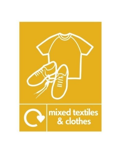 Mixed Textiles And Clothes Recycling Sign
